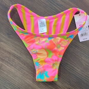 (NEW) Wild Fable Neon Floral Bikini Bottom Perfect For Several Occasions.